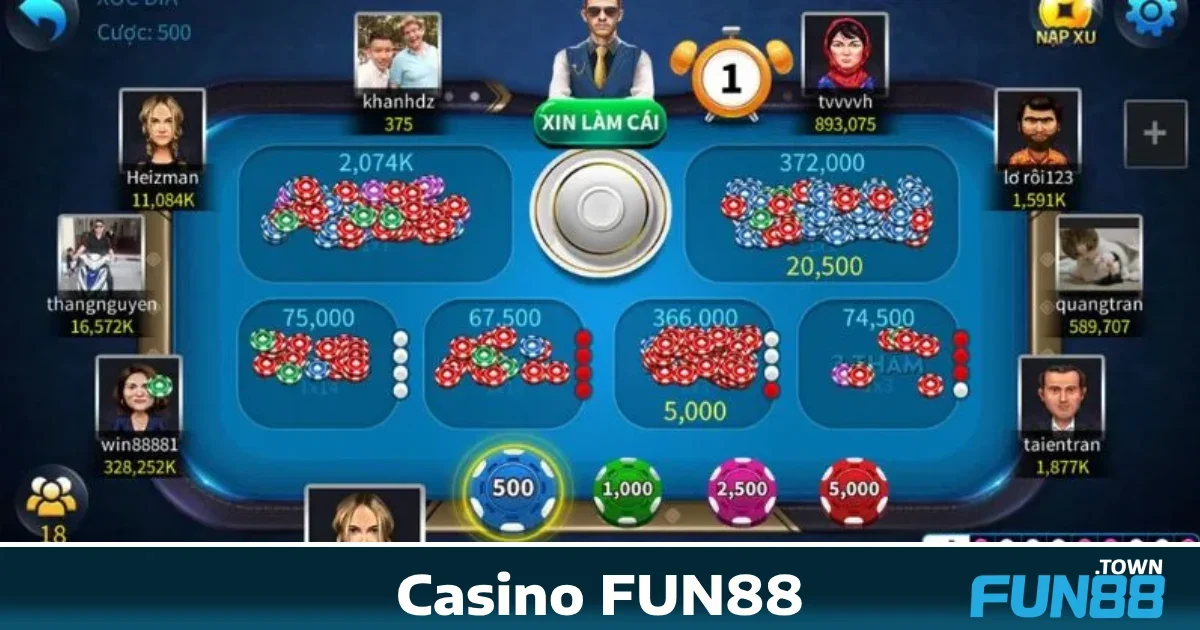 Casino Fun88 3 Các trò chơi nổi bật tại Casino Fun88