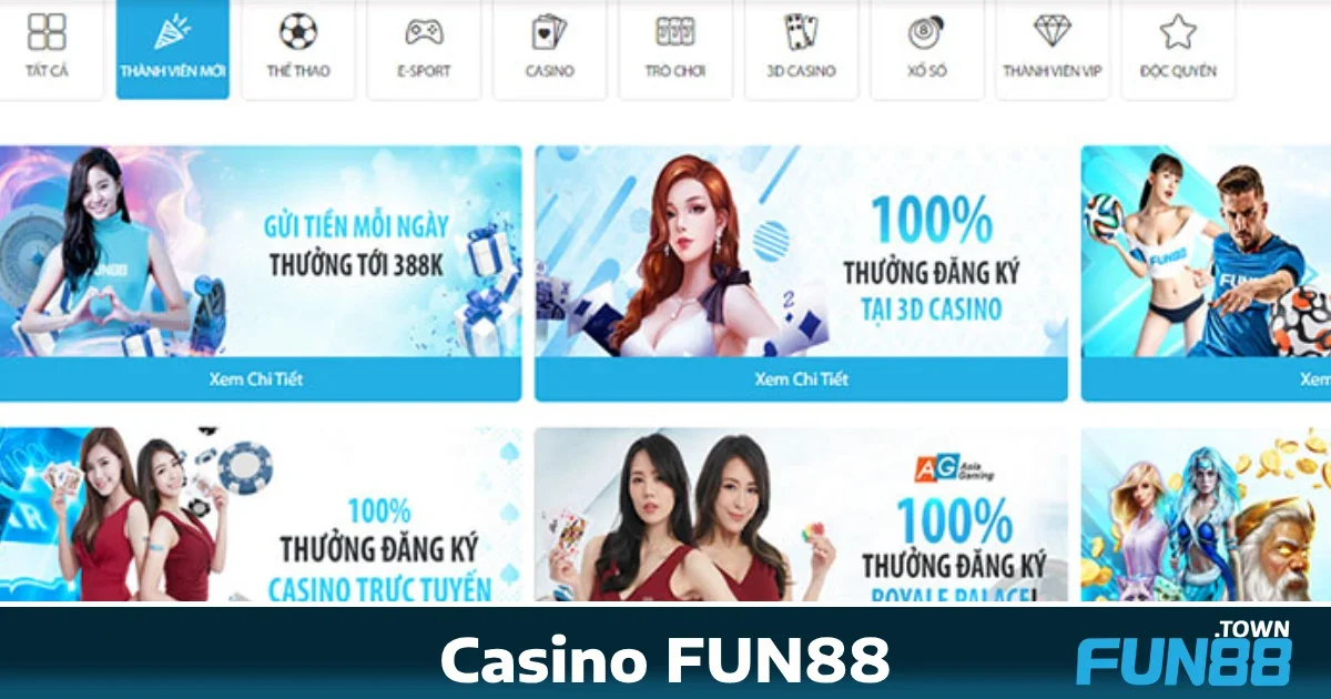 Casino Fun88 4 Ưu đãi đặc biệt tại Casino Fun88