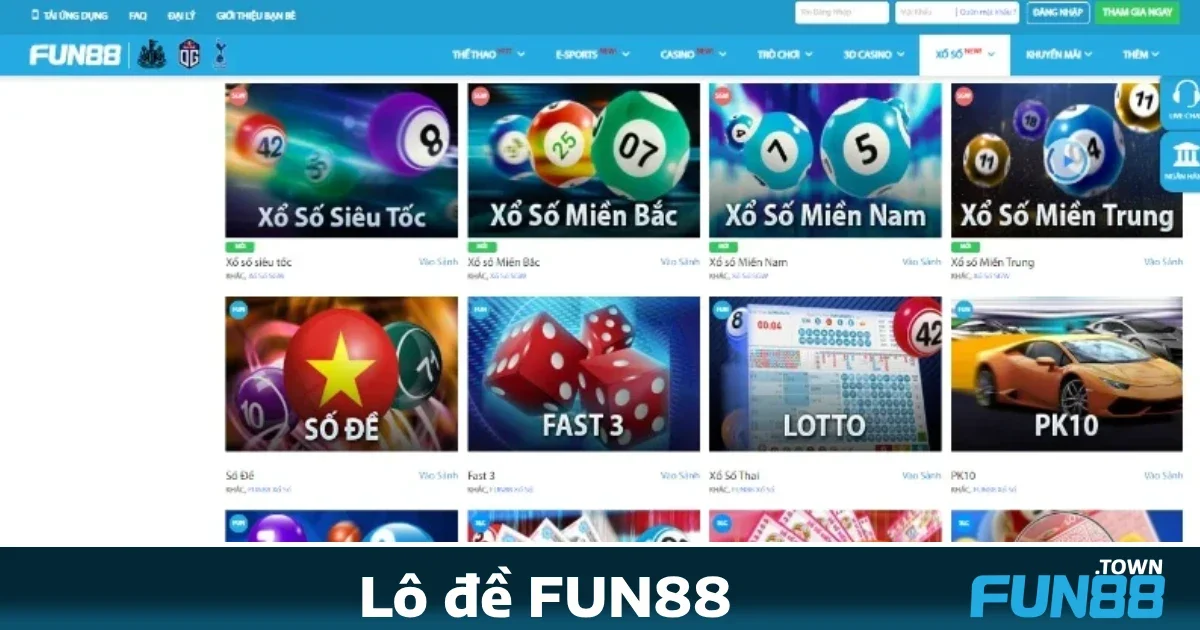 Lô đề Fun88 3 Các loại cược phổ biến tại Lô đề Fun88